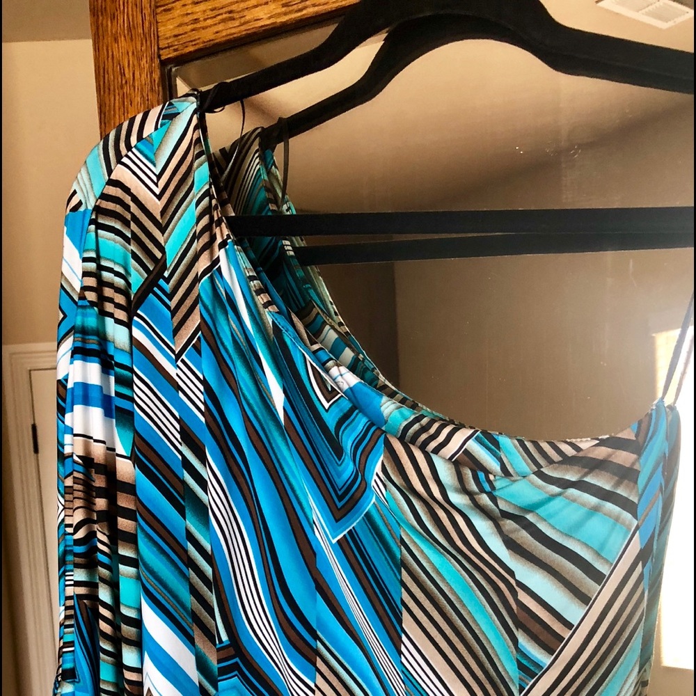 CACHE off one shoulder blouse